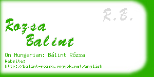 rozsa balint business card